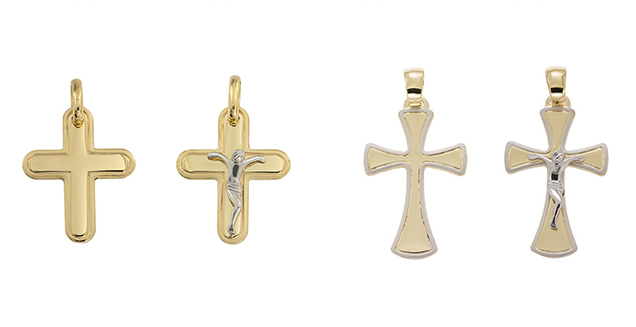 tiny gold cross Made in Italy