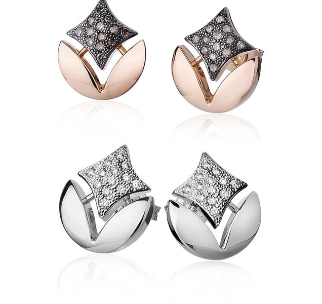 Stellamilano - Golden earings with diamonds - OR001630