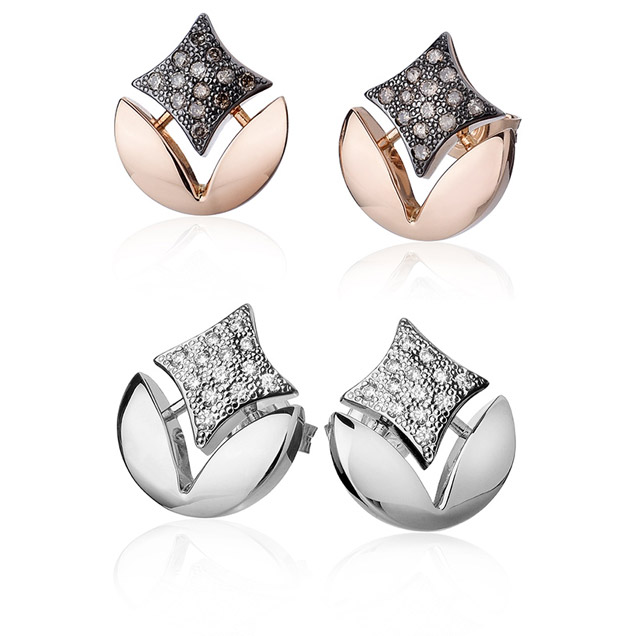 Stellamilano - Golden earings with diamonds - OR001630