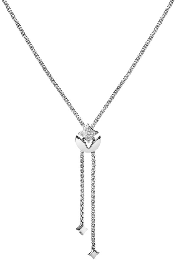 Stellamilano - 466MI Collection - white gold and diamonds T-Necklace
