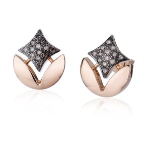 Stellamilano - Rose Gold Earings with Brown Diamonds
