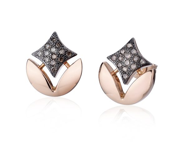 Stellamilano - Rose Gold Earings with Brown Diamonds